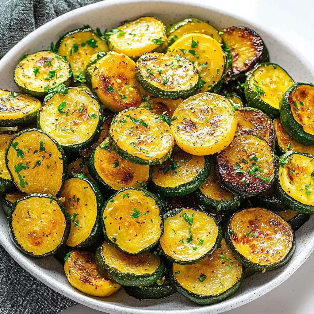Frisch angerichtete Scheiben von gelben und grünen Zucchini.