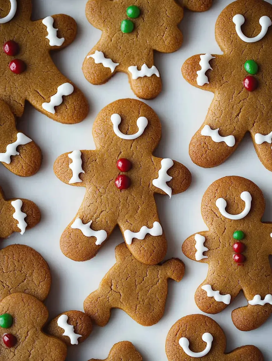 Viele Lebkuchenfiguren mit buntem Guss und kleinen Süßigkeiten verziert.