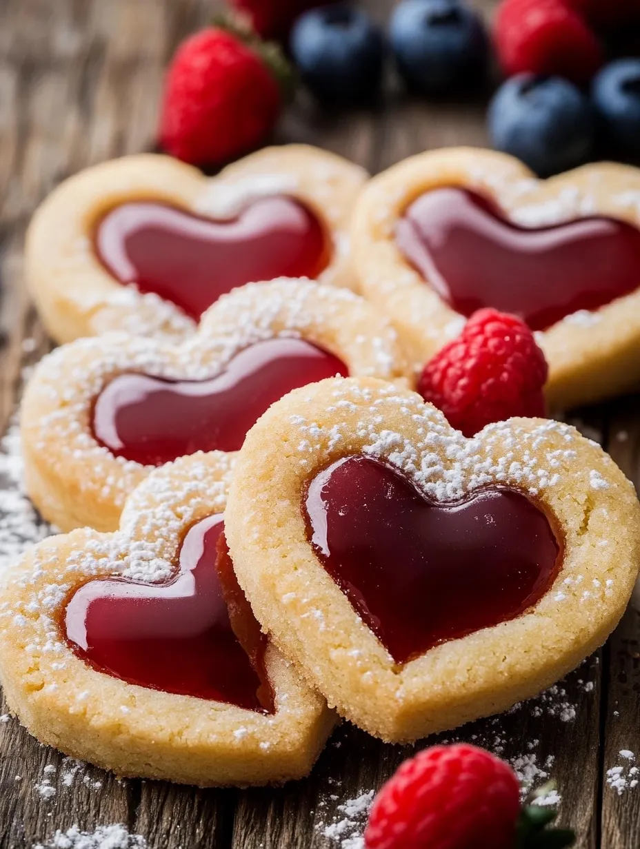 Einfache Herzkekse mit Daumenabdruck für Valentinstag