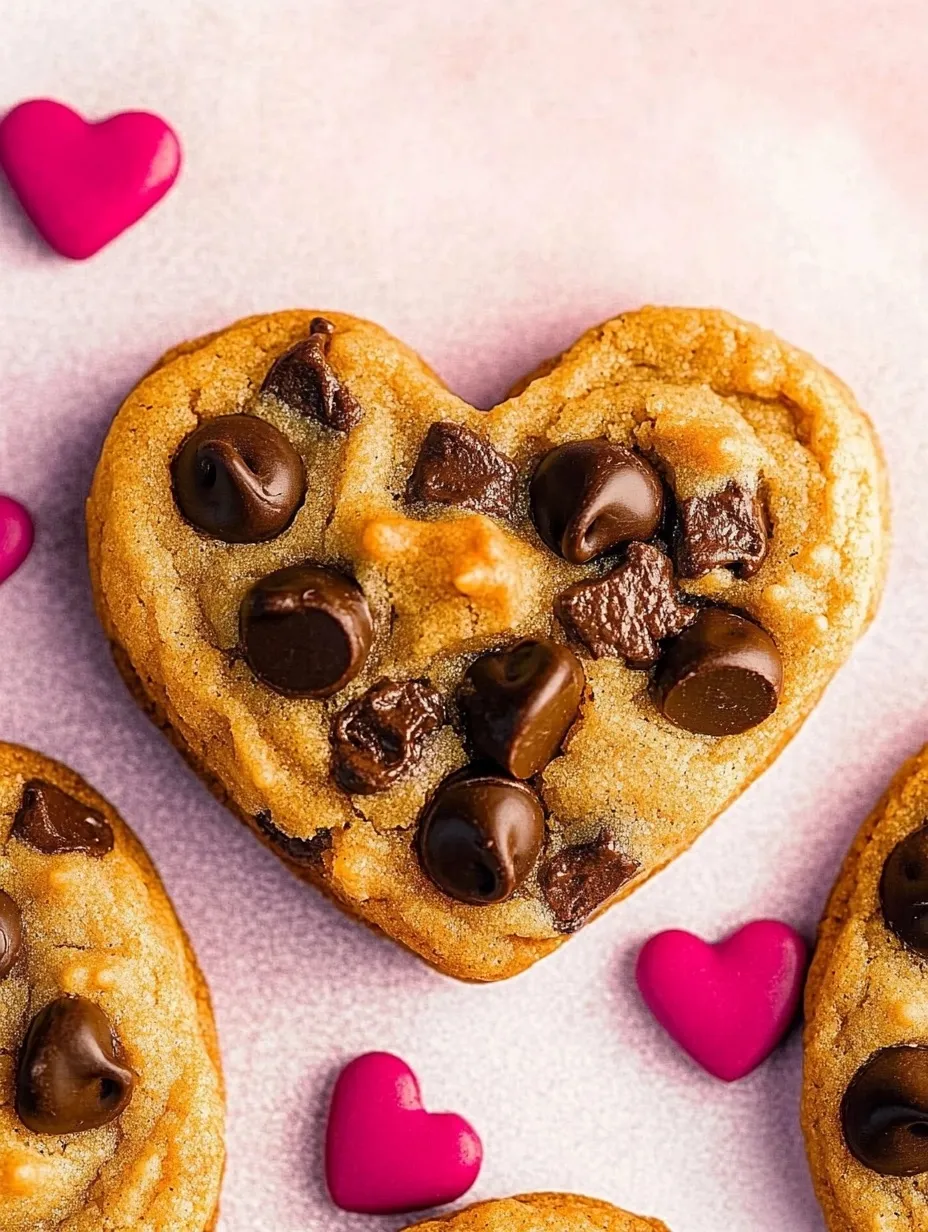 Herzförmige Schoko-Cookies