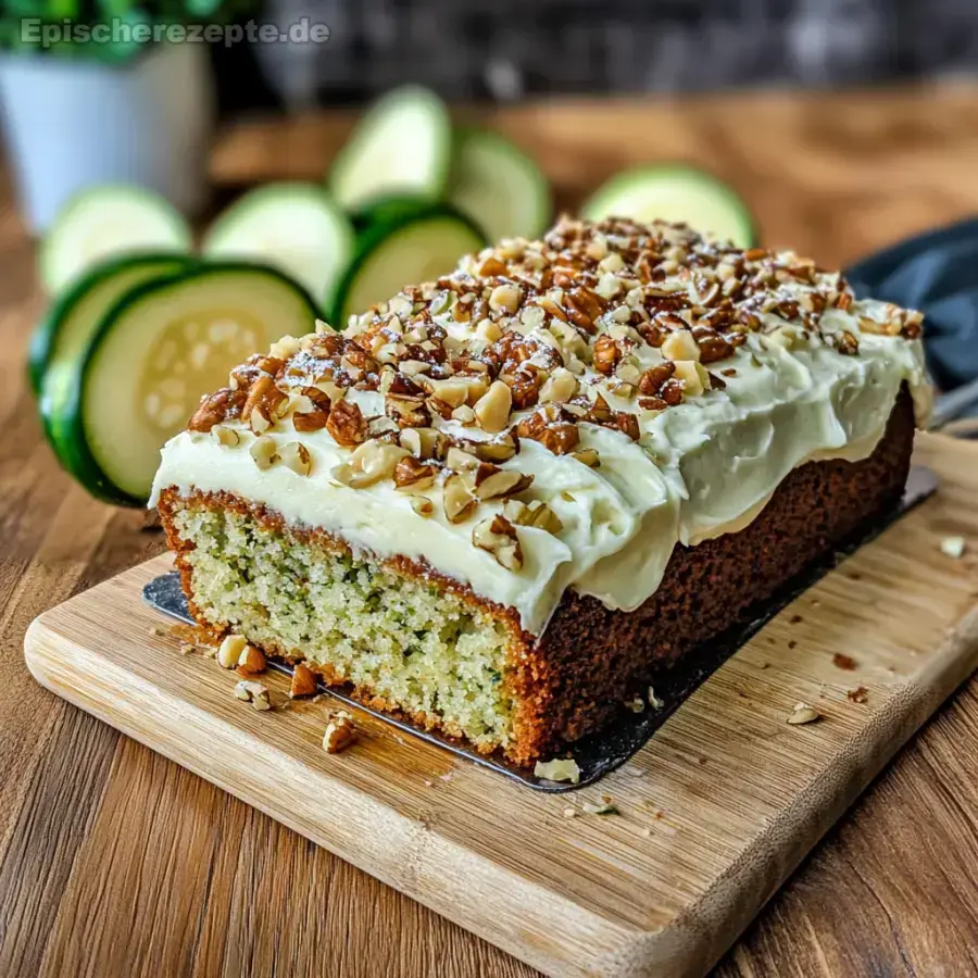 Cremiges Zucchinibrot mit Frischkäseglasur