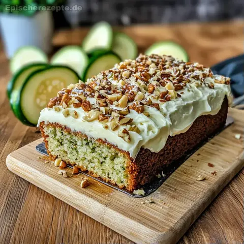 Cremiges Zucchinibrot mit Frischkäseglasur