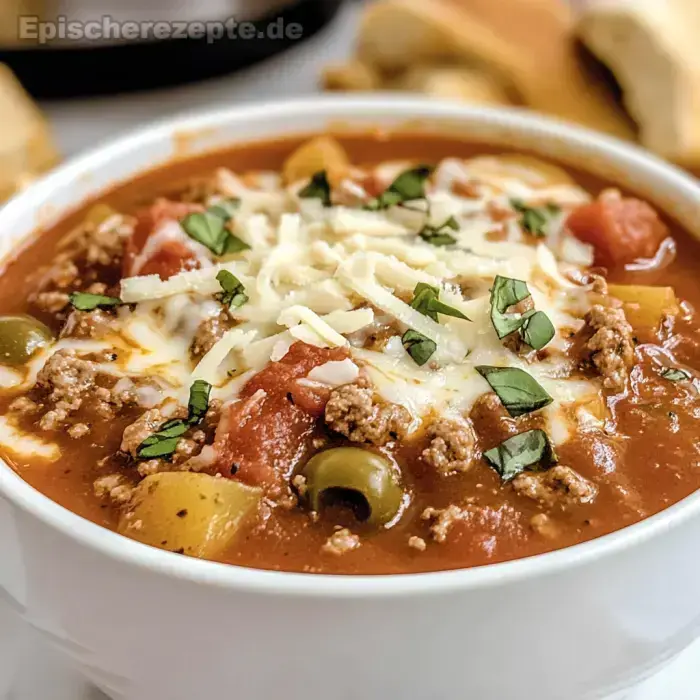 Cremige Pizza-Suppe