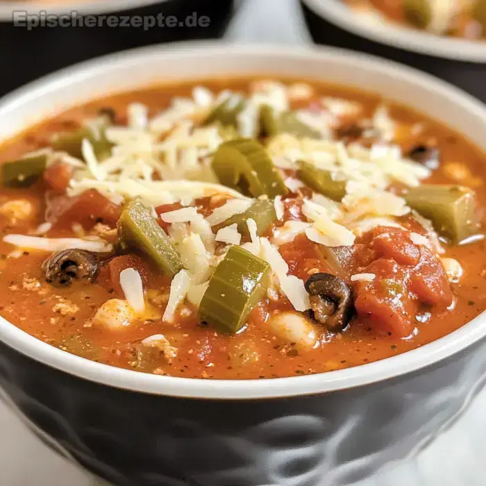 Slow Cooker Pizza-Suppe