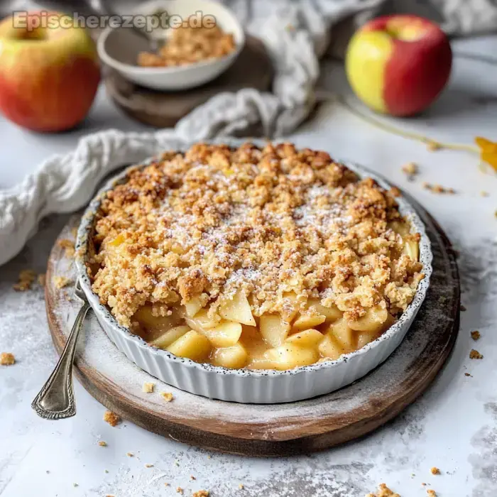 Zuckerfreier Apple Crumble