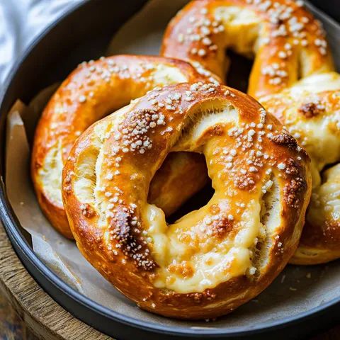 Gefüllte Käse Brezel