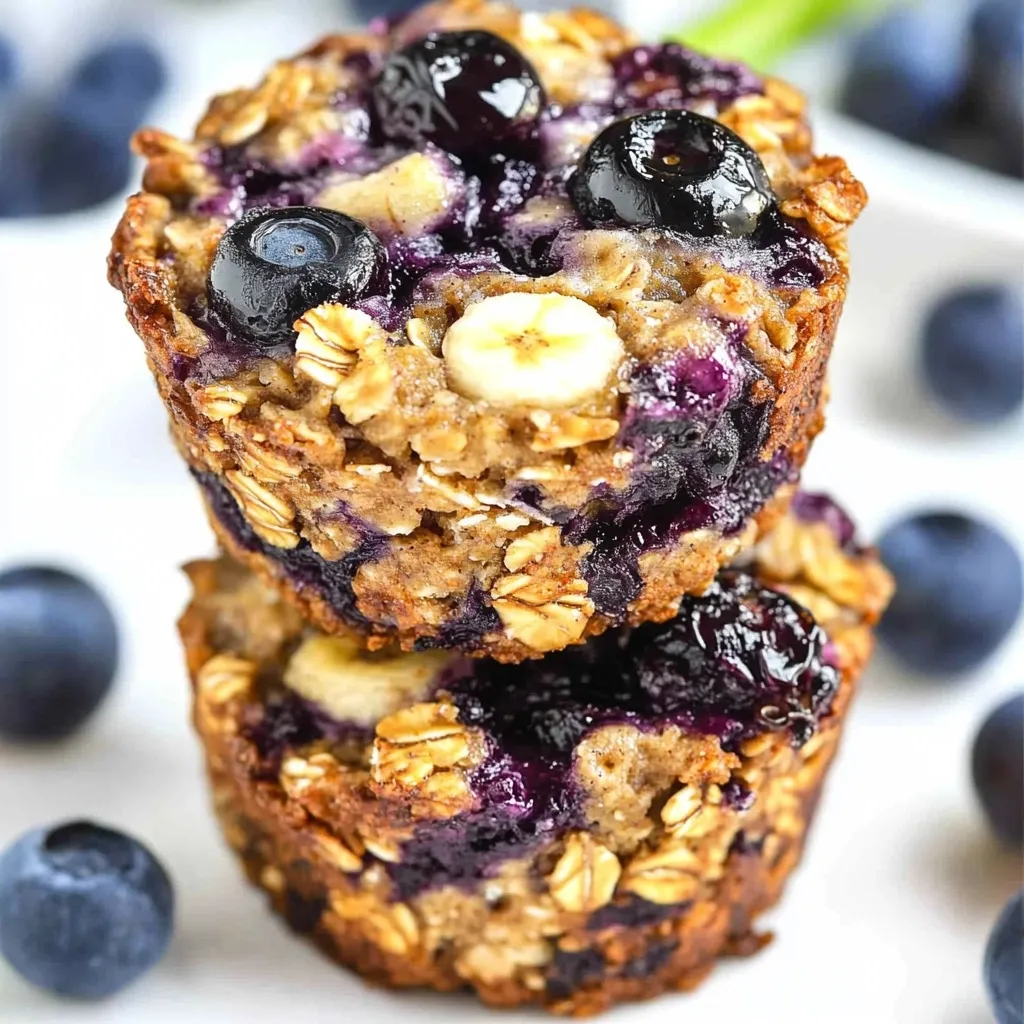 Blaubeer Bananen Haferbecher