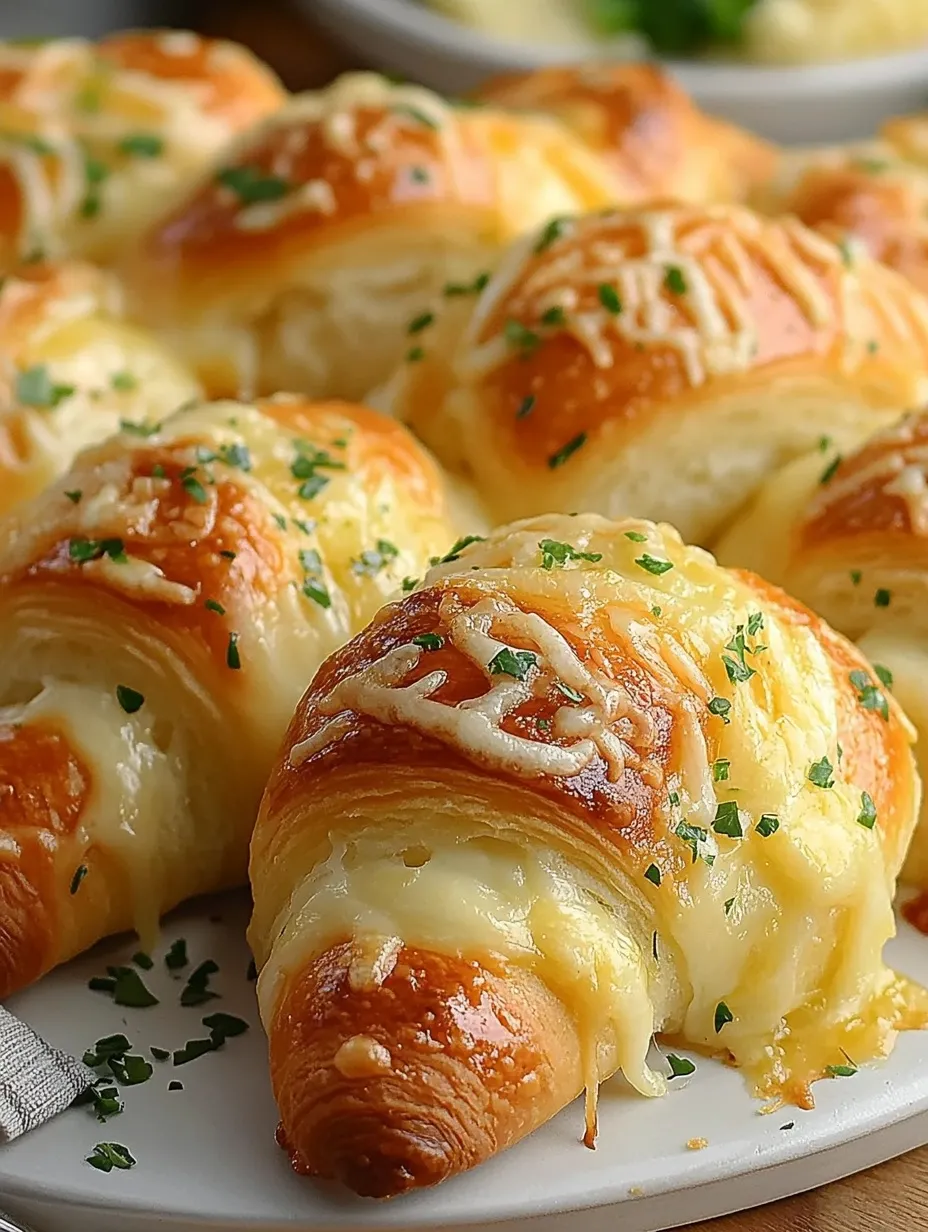 Fixe käsige Knoblauch-Hörnchen