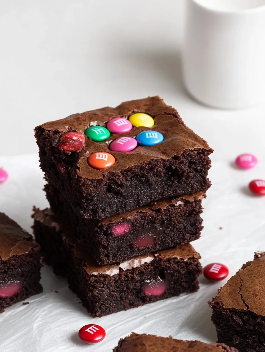 Einfache M&M Brownies