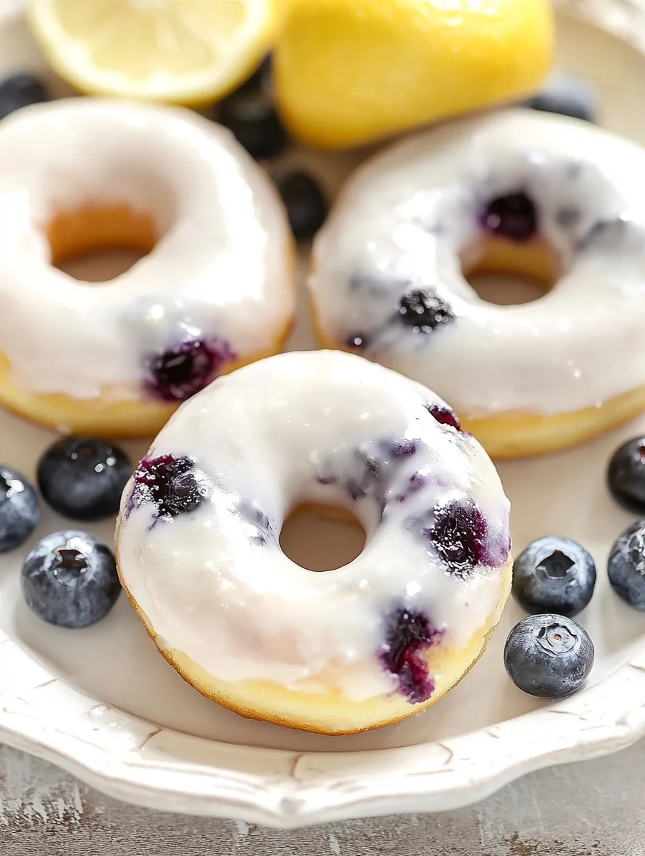 Gebackene Zitronen-Blaubeer-Donuts selber machen