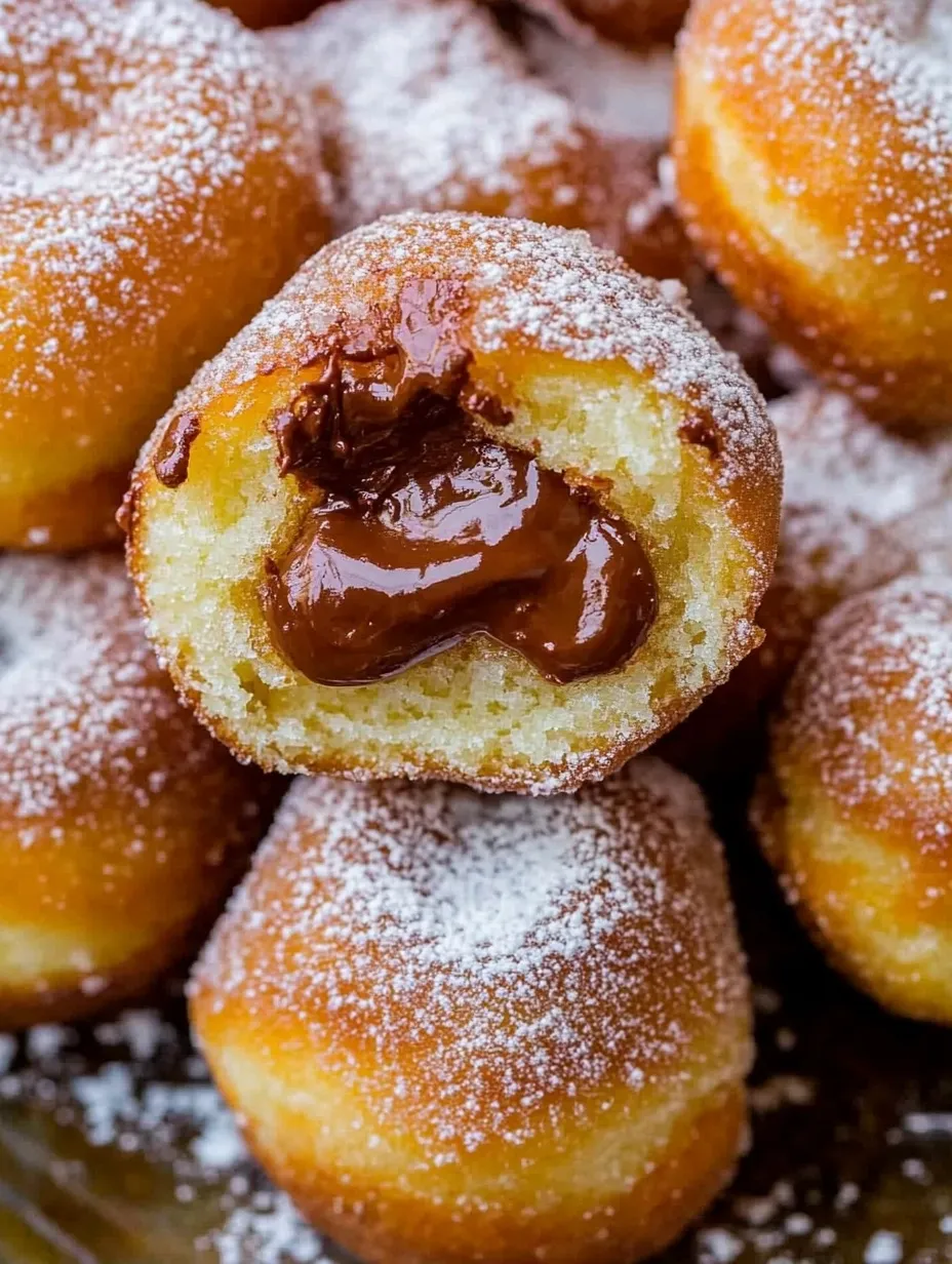 Hausgemachte Donuts mit Nutella