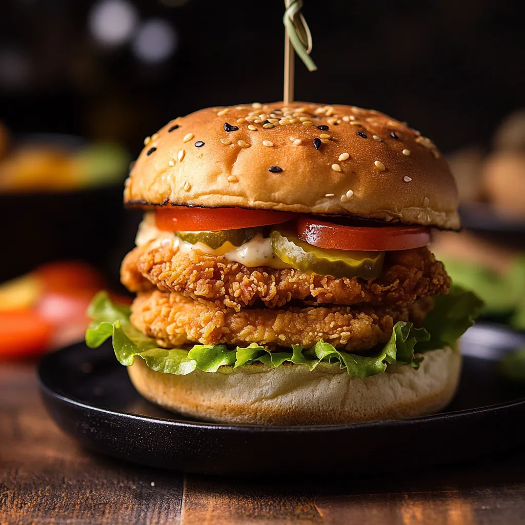 Knuspriger Hähnchen Burger