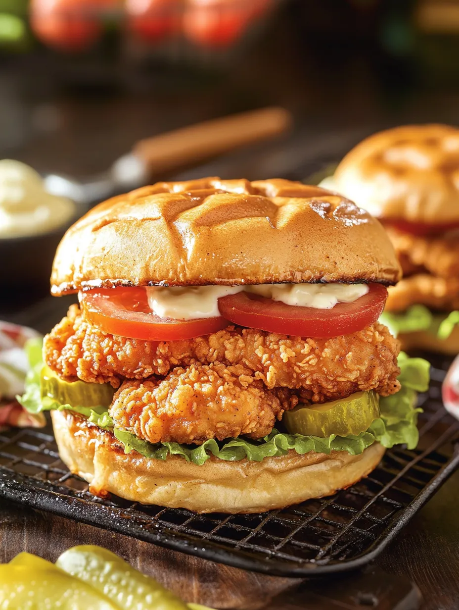 Knuspriges Hähnchen-Sandwich