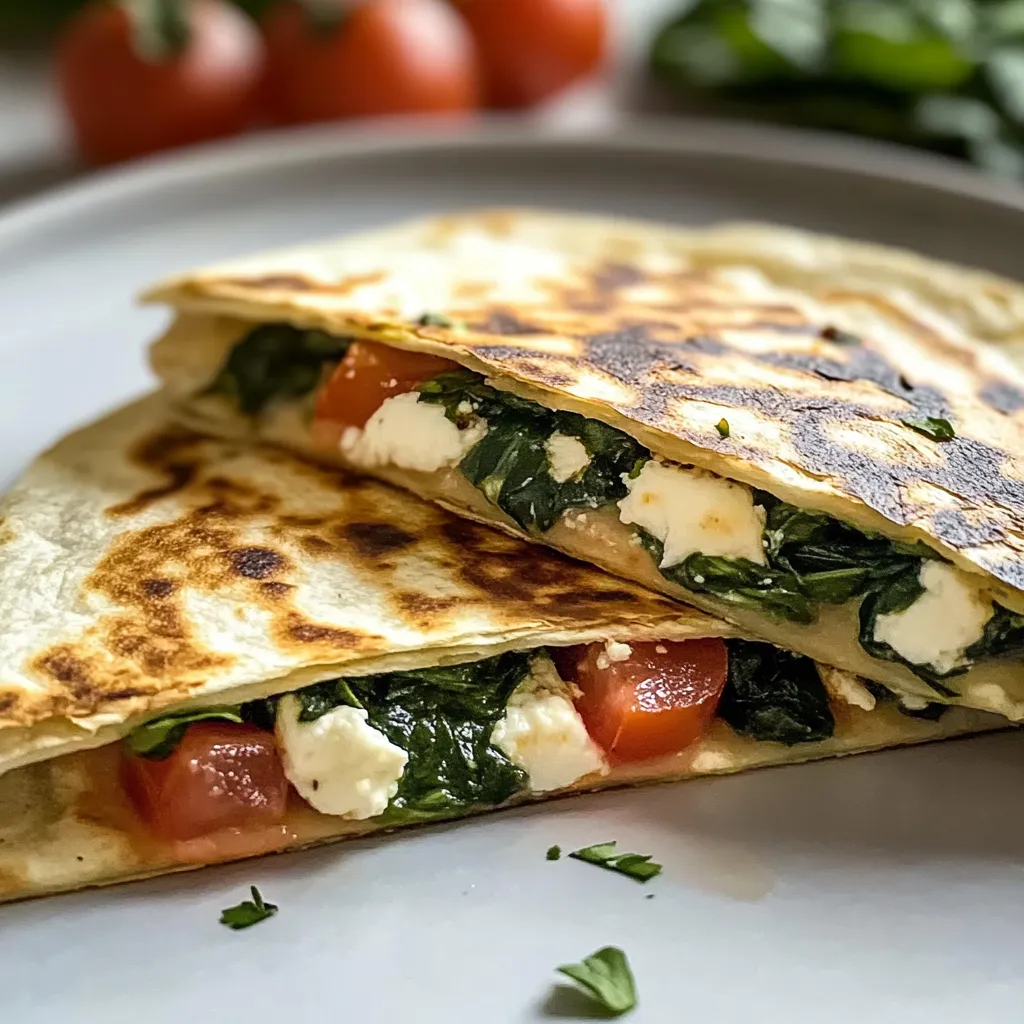 Spinat-Feta-Quesadilla