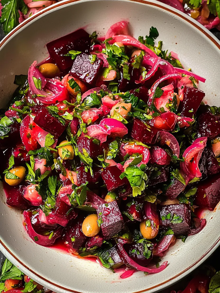 Eingelegter Rote-Bete-Salat mit Zitrone & Kräutern
