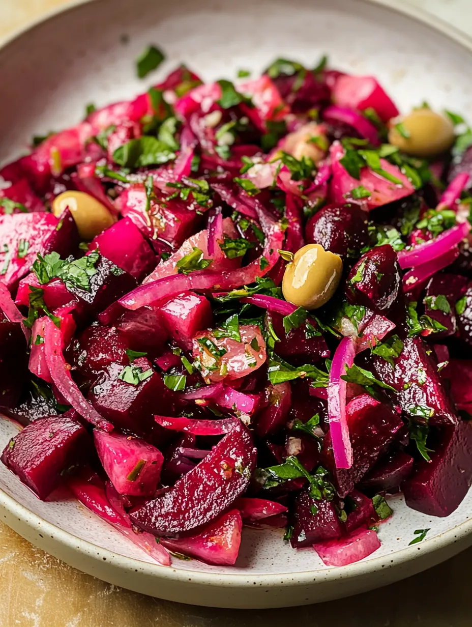 Schnell eingelegter Rote-Bete-Salat mit Zitrone & Kräutern