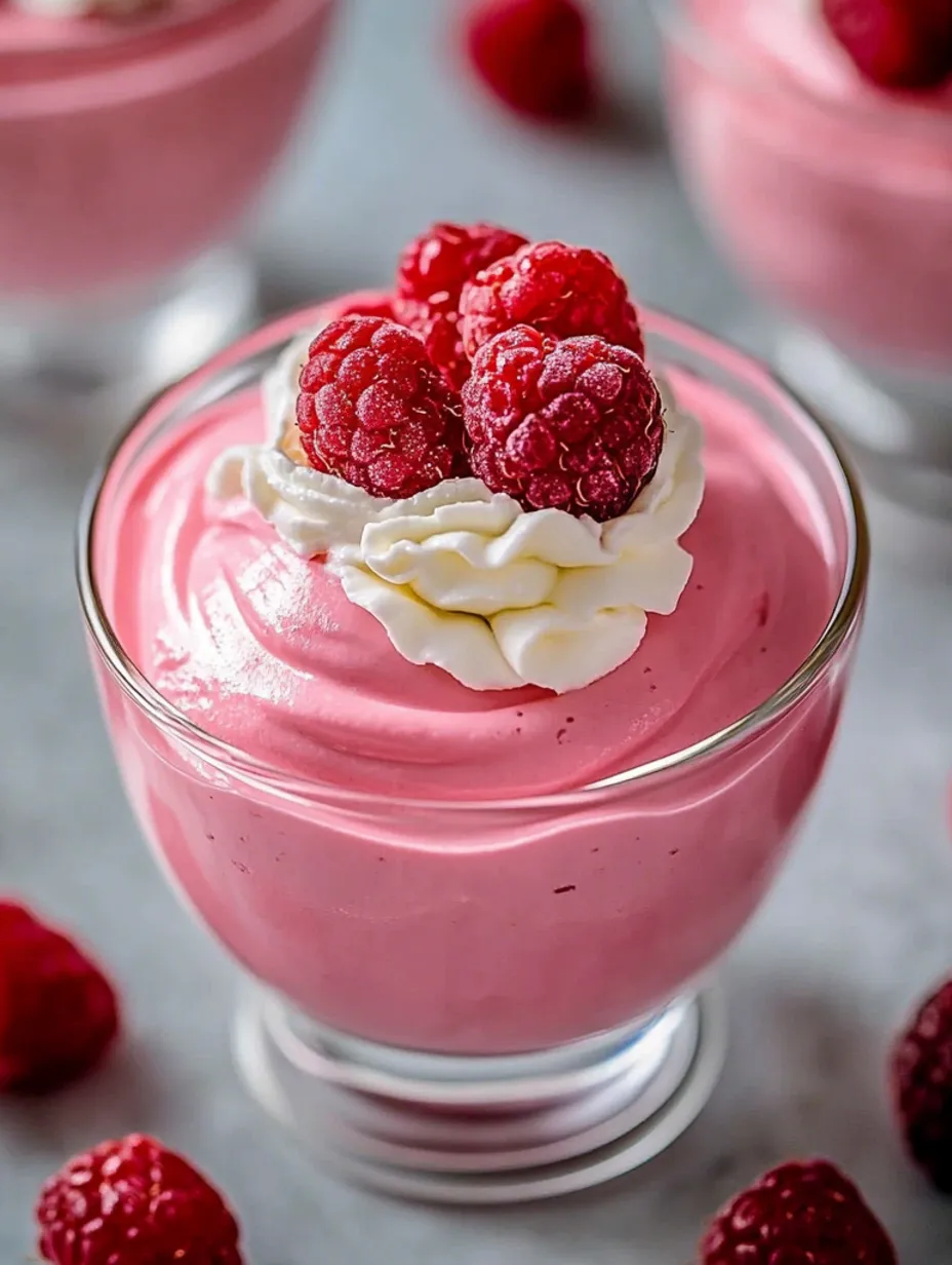 Luftige Himbeermousse