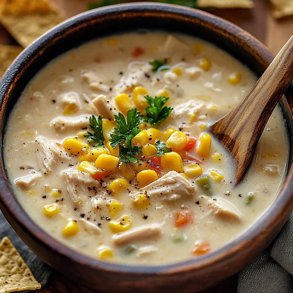Leckere Hähnchen-Mais-Suppe