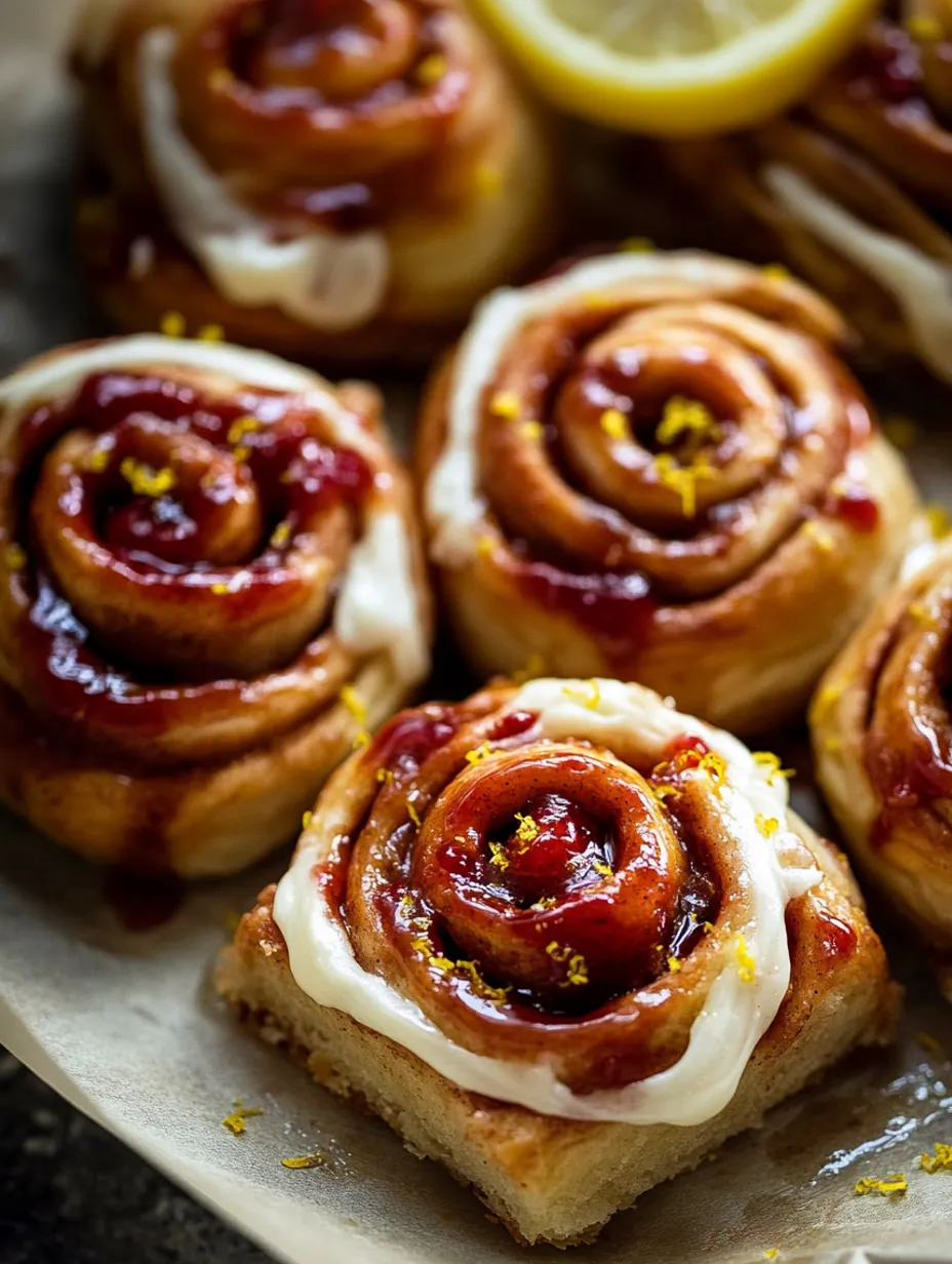 Vegane Zimtschnecken mit Himbeer-Zitronen-Füllung ohne Milchprodukte