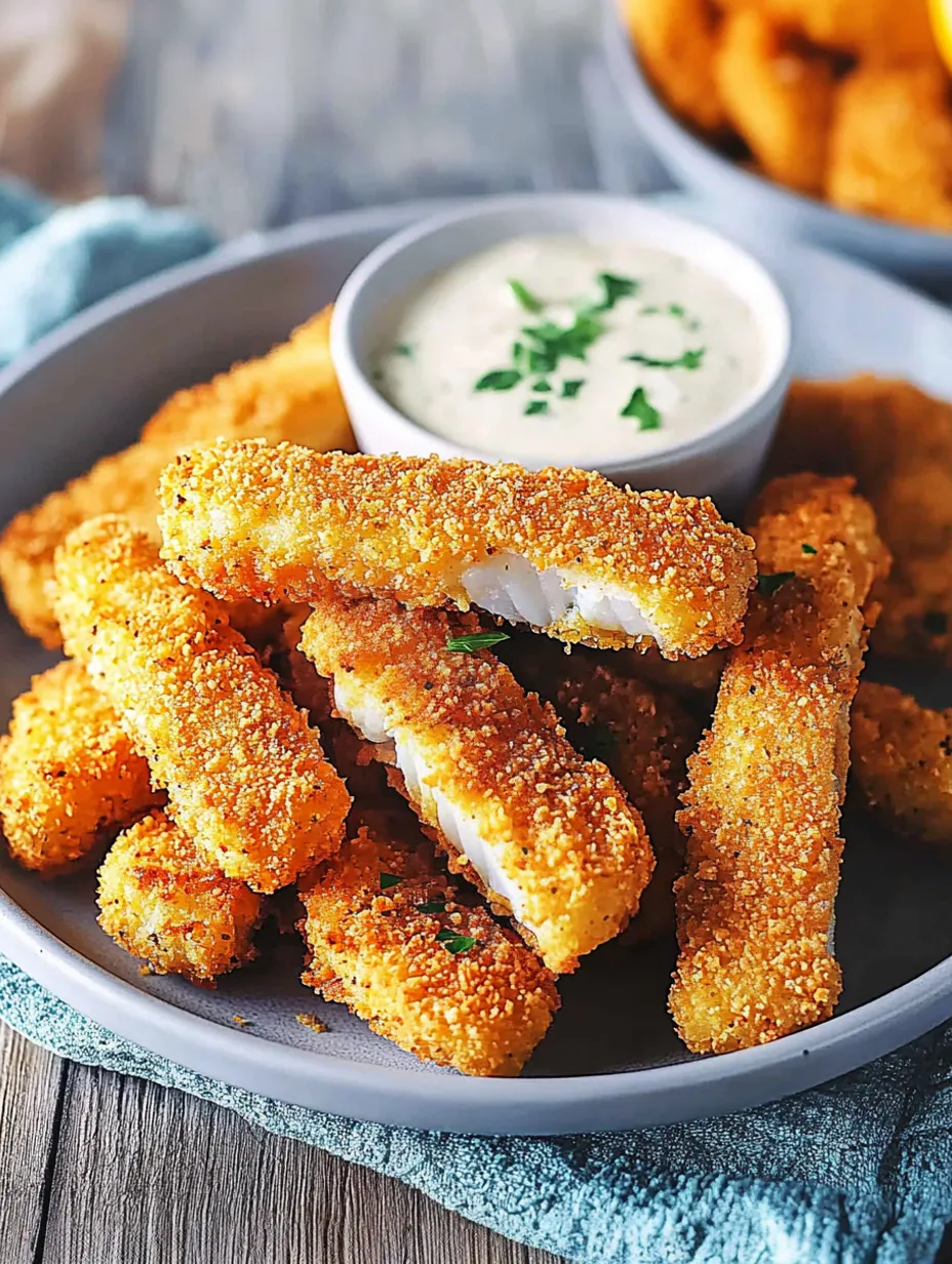 Knusprige Selbstgemachte Airfryer Fischstäbchen