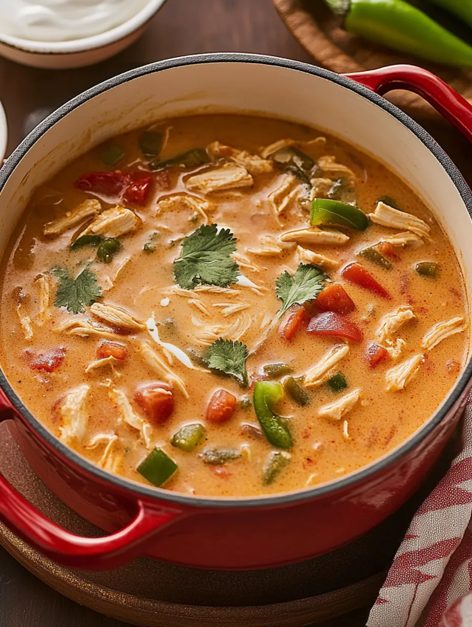 Sahnige Hähnchen-Fajita-Suppe