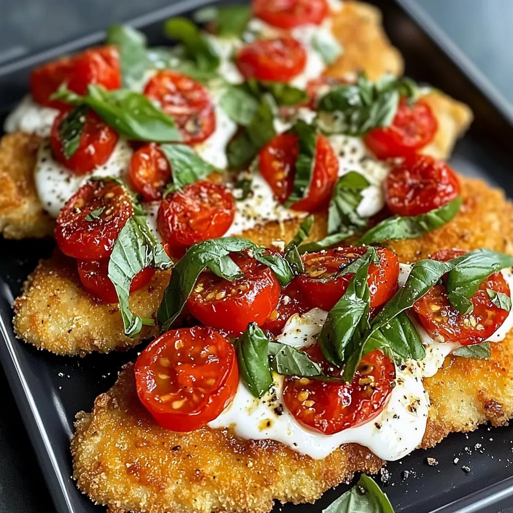 Italienisches Basilikum-Hähnchen Schnitzel
