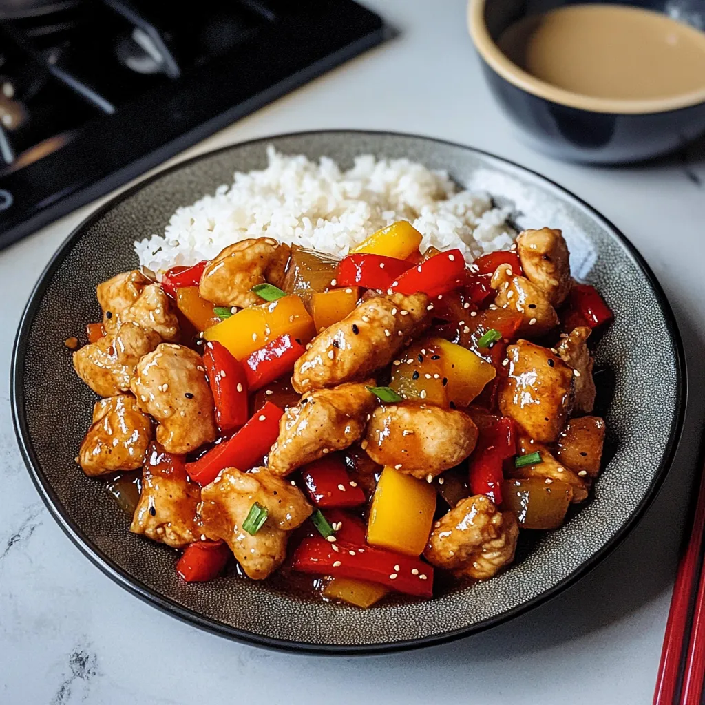 Chinesisches Hähnchen im Hongkong-Stil mit süß-saurer Soße