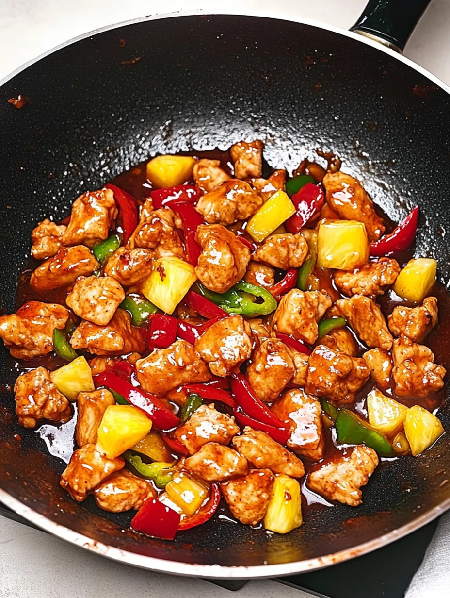 Chinesisches Hong Kong Style Süß-Sauer-Hähnchen Gericht