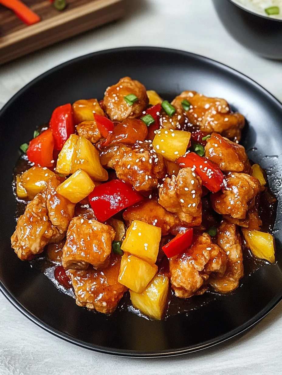 Hong Kong Style Süß-Sauer-Hähnchen Gericht
