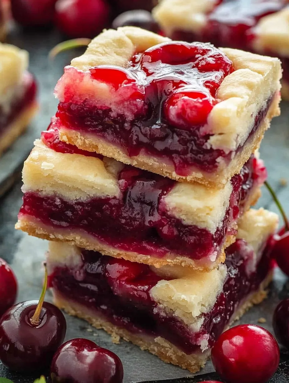 Einfache Kirschkuchen-Riegel
