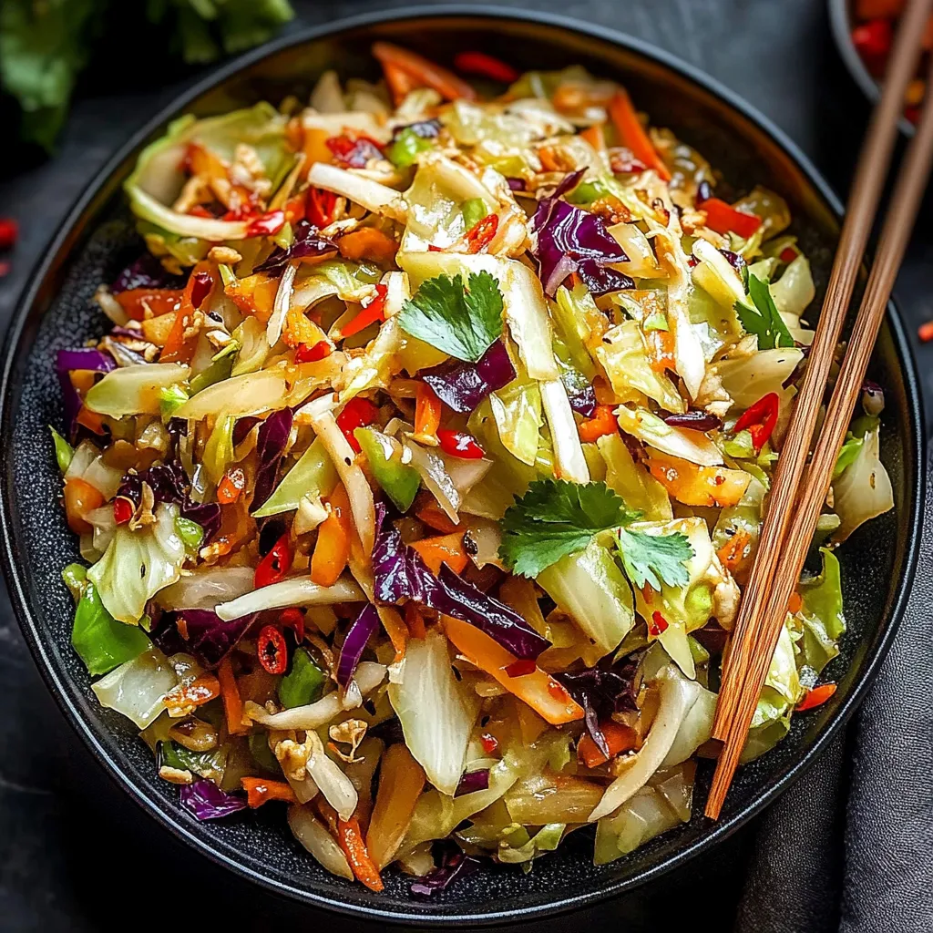 Einfacher asiatischer Kohlwok