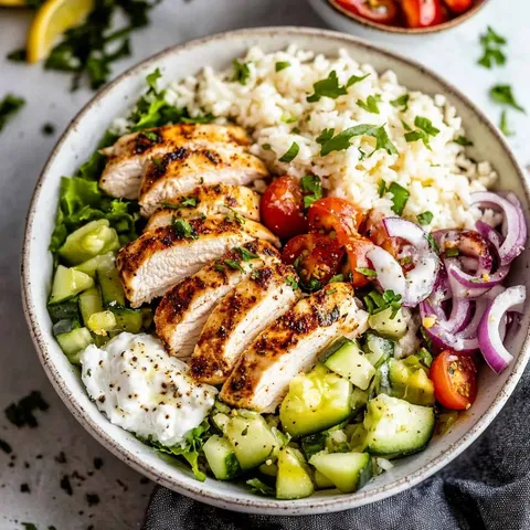 Griechische Hühnchen-Schale