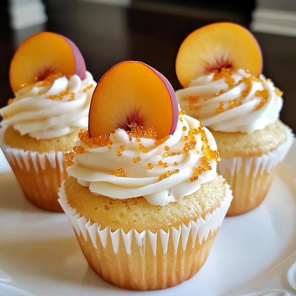 Pfirsich-Cobbler-Cupcakes