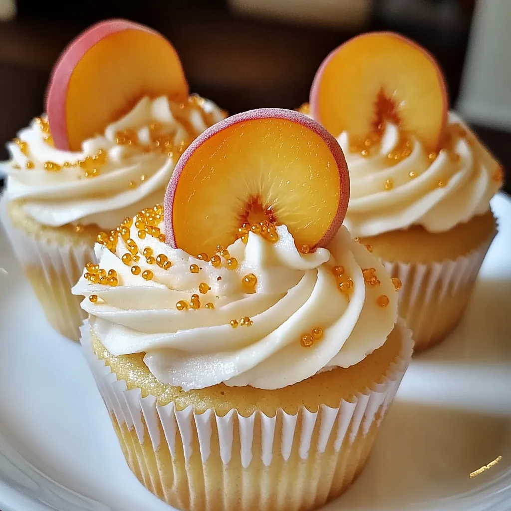 Pfirsich-Frischkäse-Cupcakes