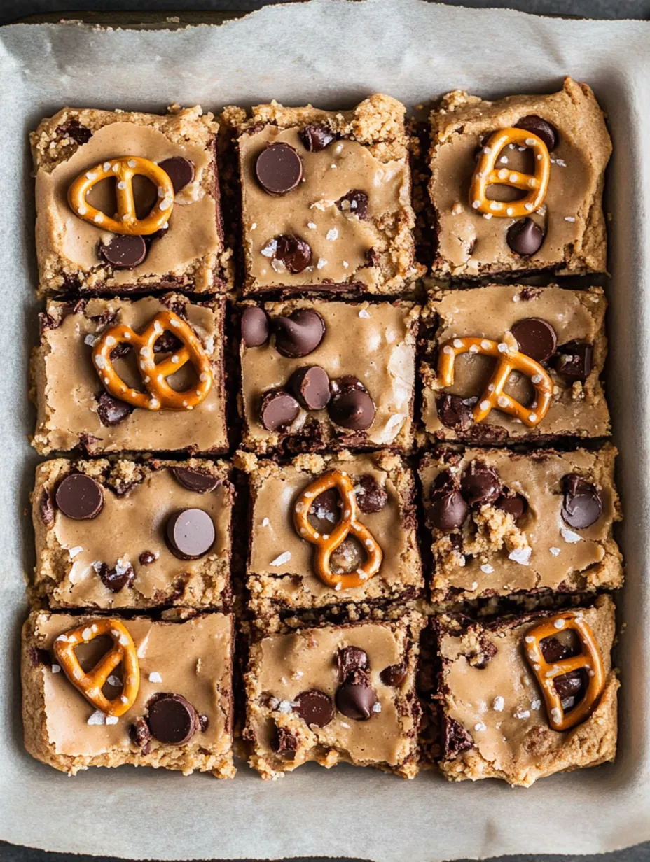 Erdnussbutter-Schoko-Schnitten mit Brezel-Crunch