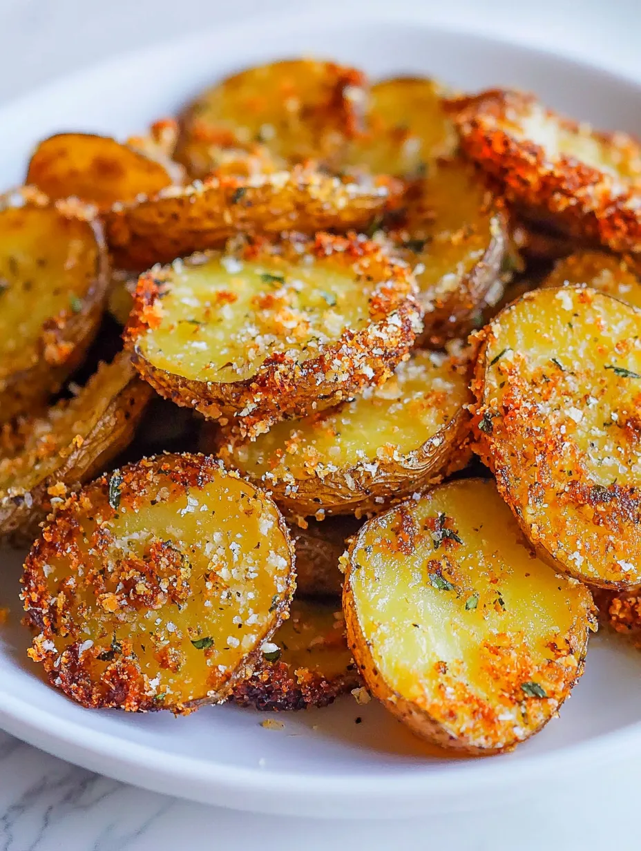 Knusprige Parmesan-Kartoffeln mit Knoblauch-Butter