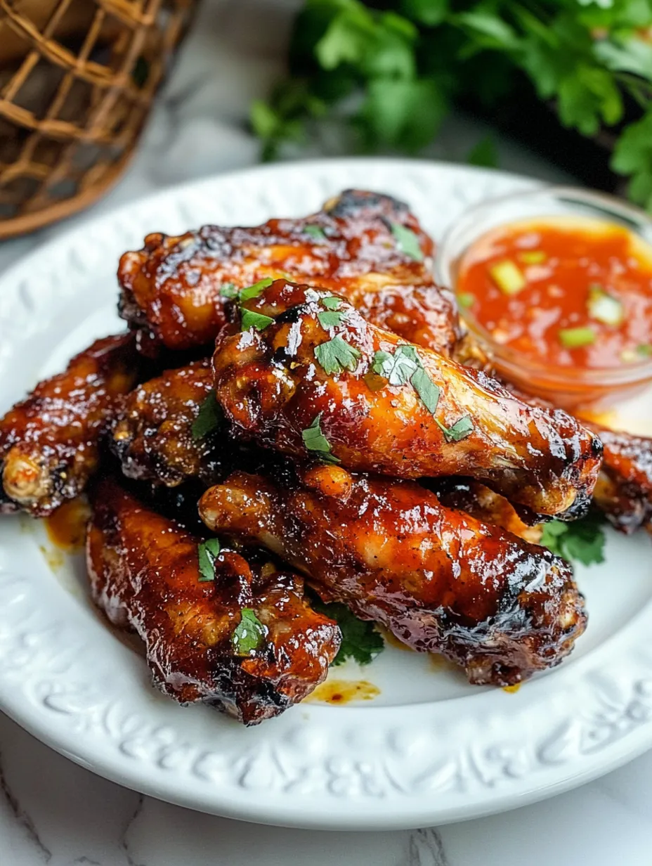 Süß-scharfe Jerk Flügel mit Chili-Glasur