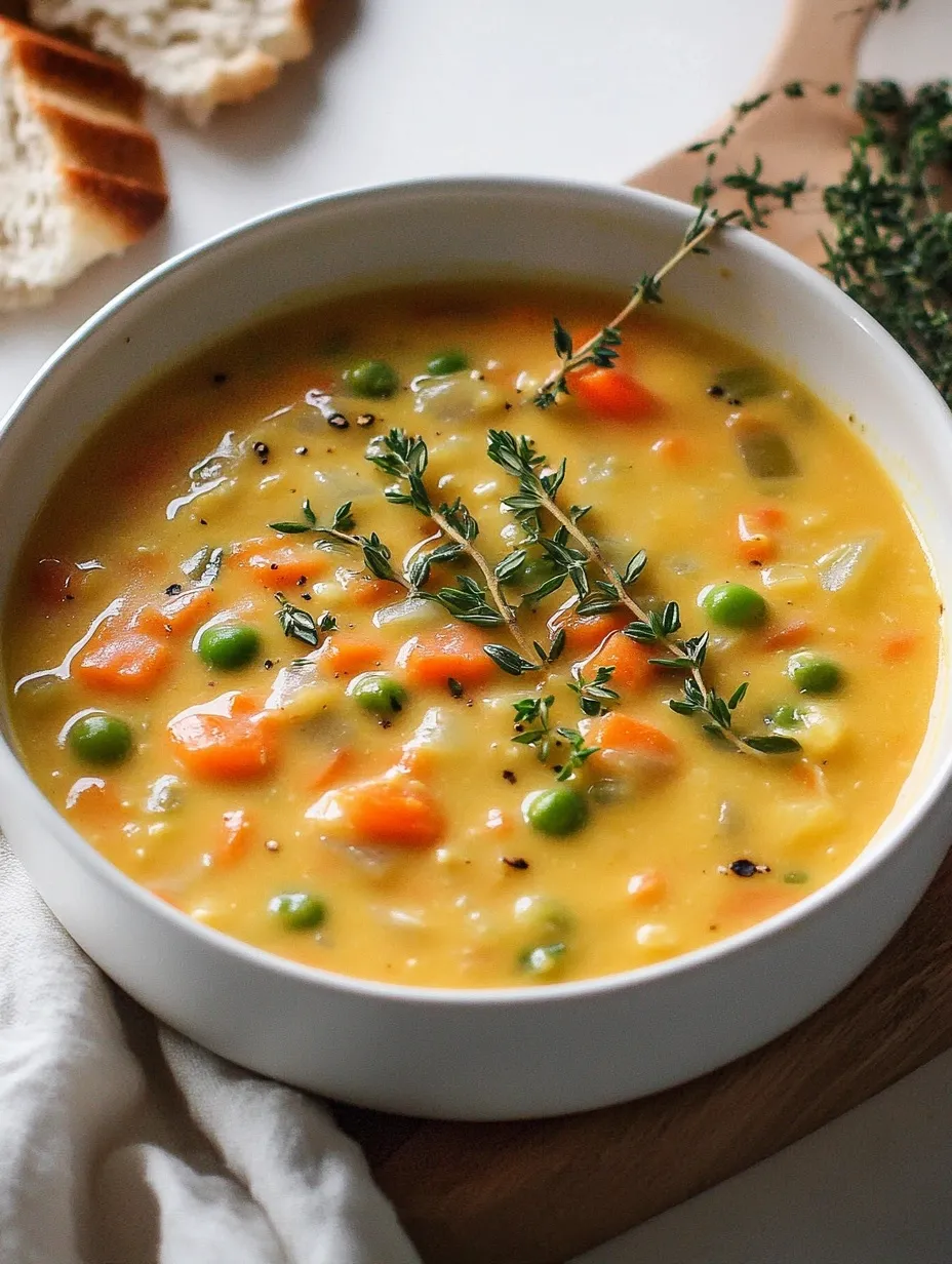 Selbstgemachte Ein-Topf Cremige Gemüsesuppe