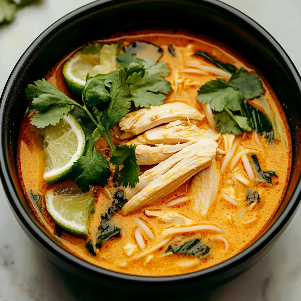 Currysuppe mit Huhn