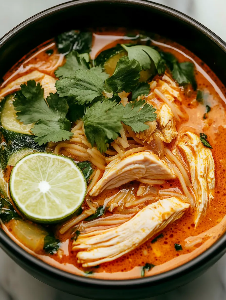 Schnelle Curry-Hühnersuppe