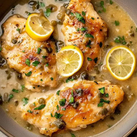 Huhn Zitronensauce Kapern
