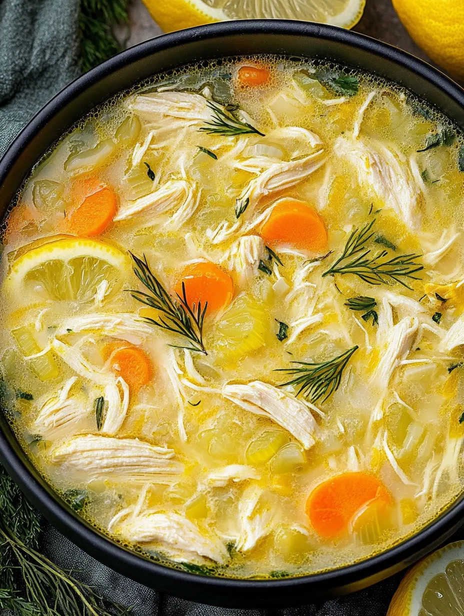 Avgolemono — Griechische Zitronen-Hühnersuppe