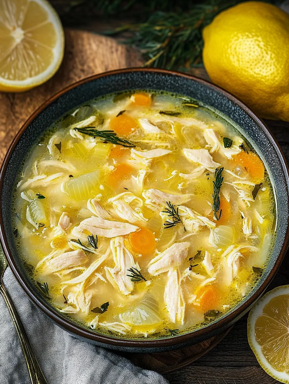 Avgolemono — Griechische Zitronen-Hühnersuppe hausgemacht