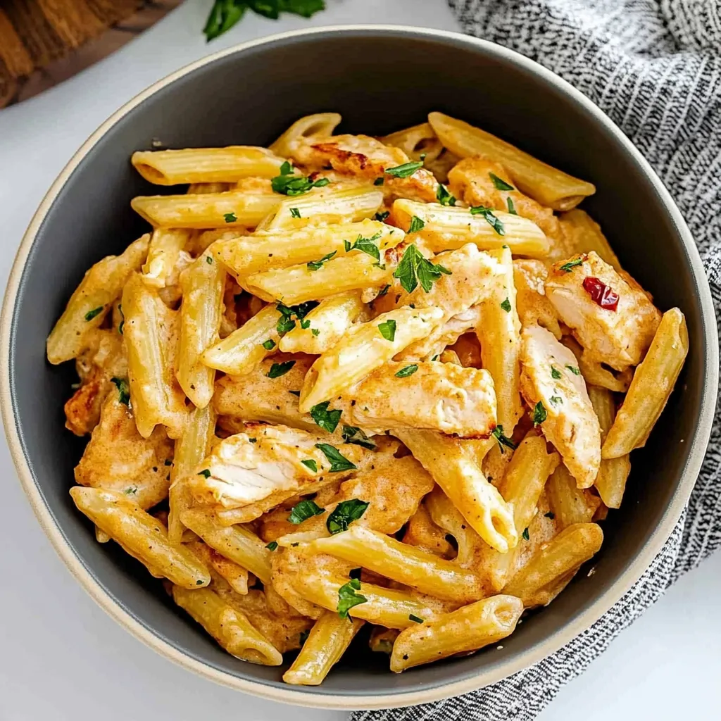 Cremige Pasta mit Hühnchen