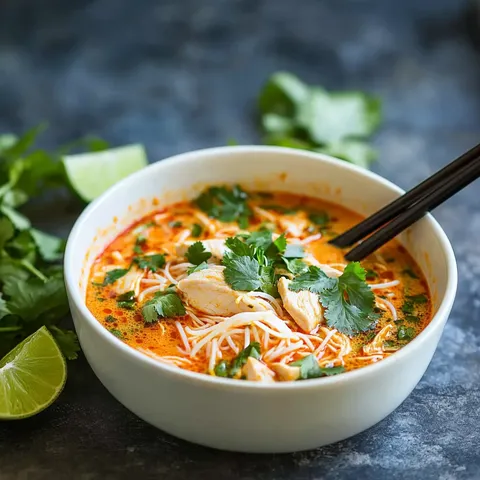 Rote Curry Nudelsuppe
