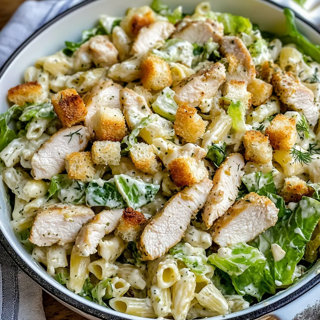 Chicken Caesar Pasta Salat