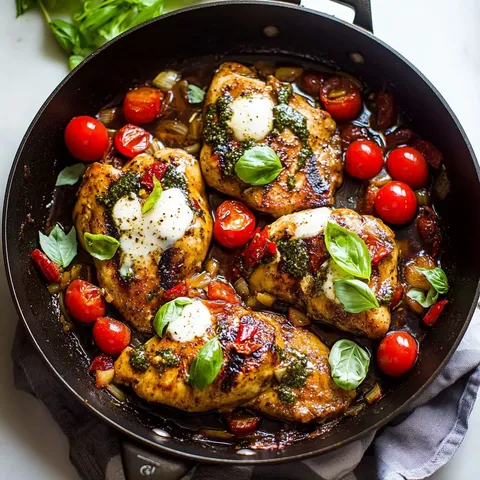 Pfannengericht Balsamico Huhn