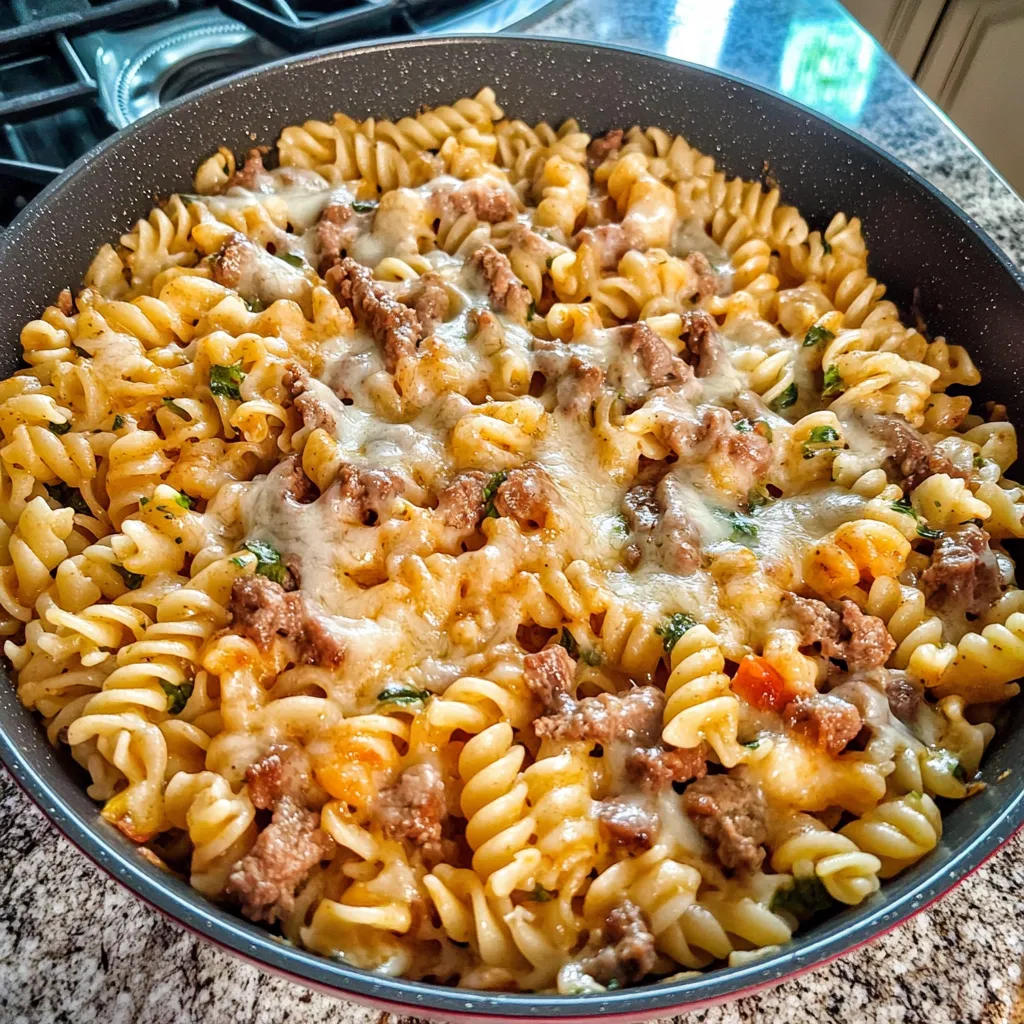 Schnelle Philly Cheesesteak Pasta