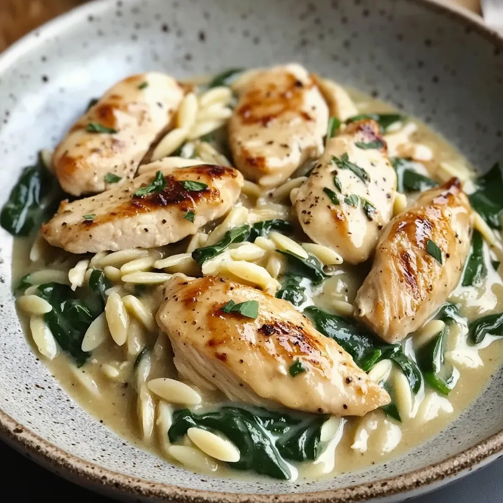 Boursin Orzo mit Hähnchen