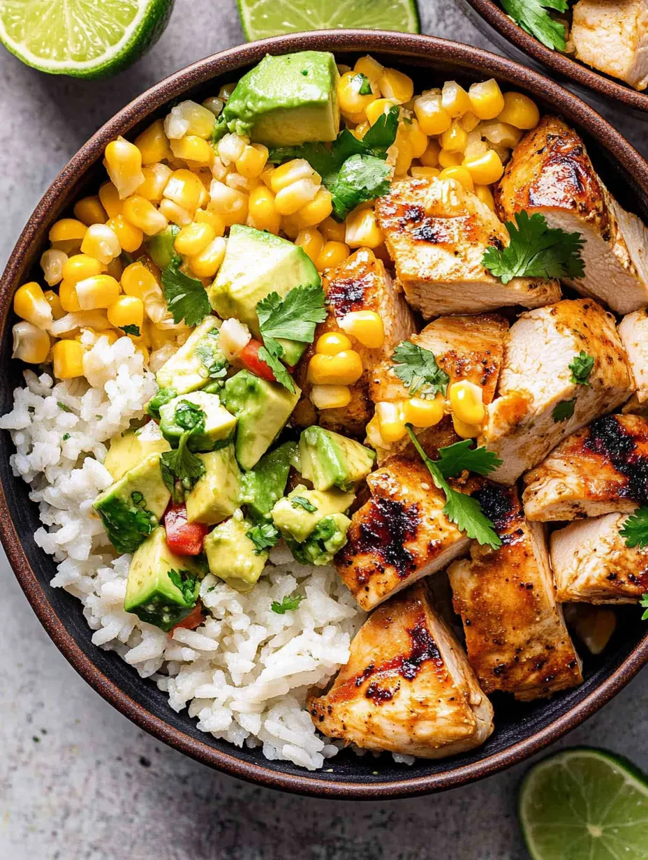Honig-Chipotle Hähnchen-Reisschüssel